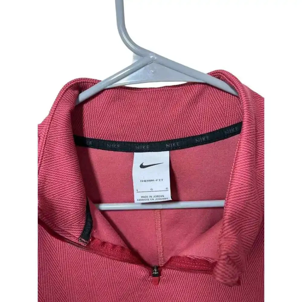 Nike Therma-Fit Half-Zip Top DD6572-690 Large Red Sweatshirt Women’s Long Sleeve